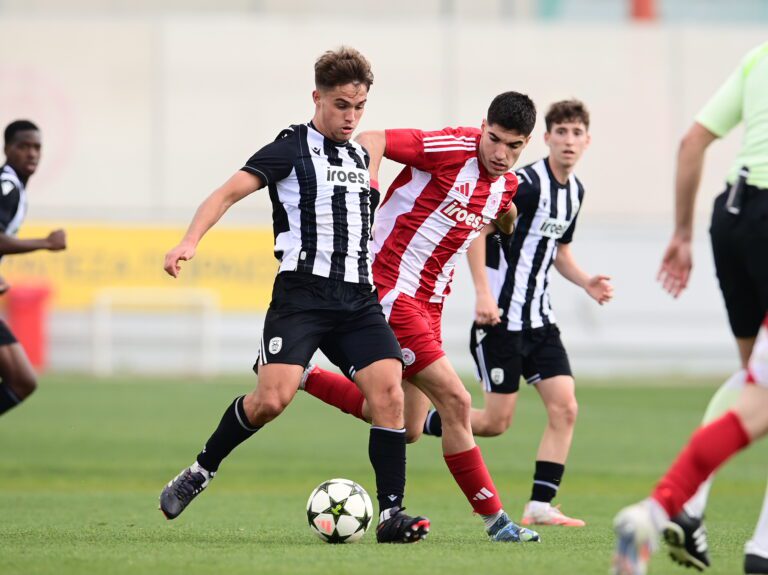 Ολυμπιακός Κ19-ΠΑΟΚ Κ19 1-1: Ισοπαλία στο ντέρμπι, η «κούρσα» για τον τίτλο παραμένει ανοιχτή