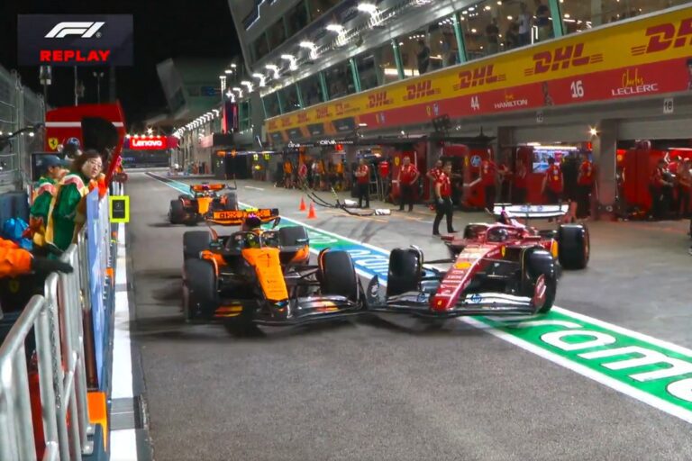 Formula 1: Αδιανόητη γκάφα από Ferrari και σύγκρουση Λεκλέρ - Νόρις στα pits (vid)