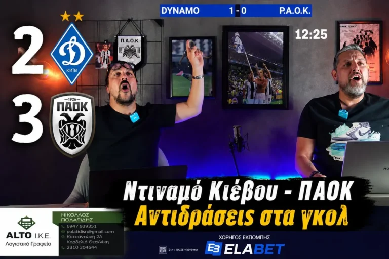 Οι αντιδράσεις στα γκολ του ΠΑΟΚ: Που πήγε η σειρήνα ρε παιδιά; (vid)