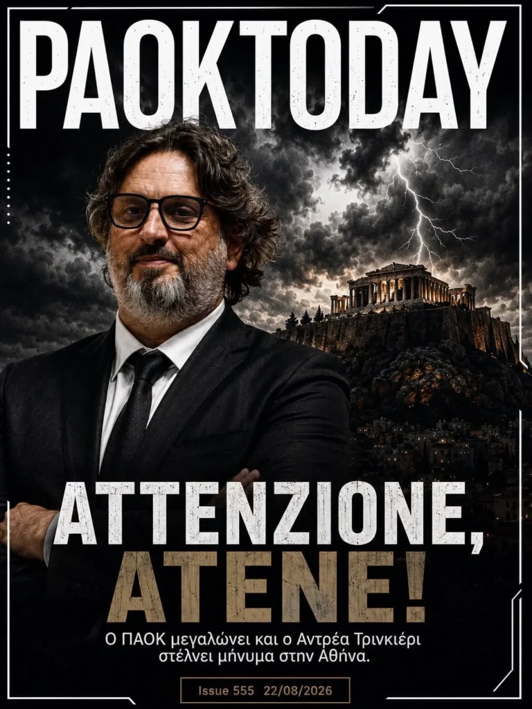 Το πρωτοσέλιδο του PAOK Today Σάββατο 22 Αυγούστου 2026